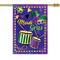 Mardi Gras Drums and Masks Outdoor House Flag 40" x 28"